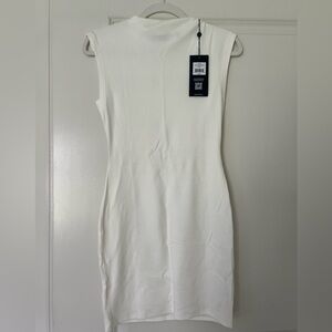 Cuts Clothing Cream Sleeveless Mini Dress